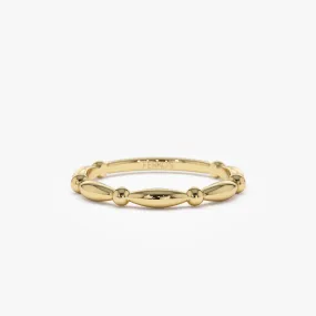 14K Cute Bead Stacking Band