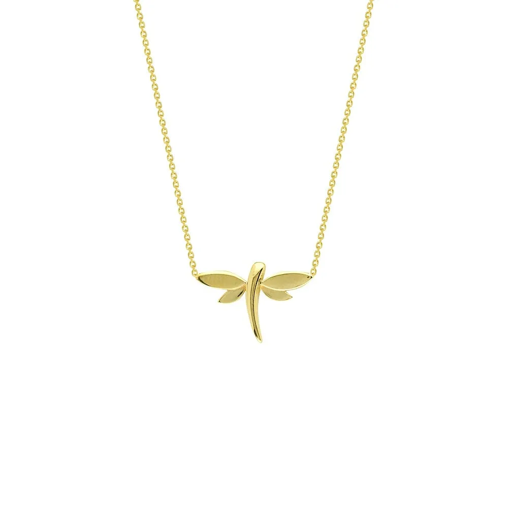 14K Mini Dragonfly Necklace