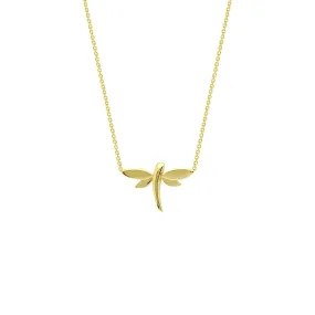 14K Mini Dragonfly Necklace