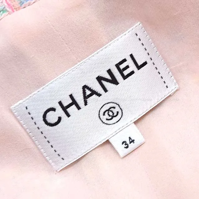 2024 Cruise NEW CHANEL Vests Gradation Bijoux button Rhinestone COCO Collared Tweed #34 Purple/Multicolor P76338[BRAND NEW][Authentic]