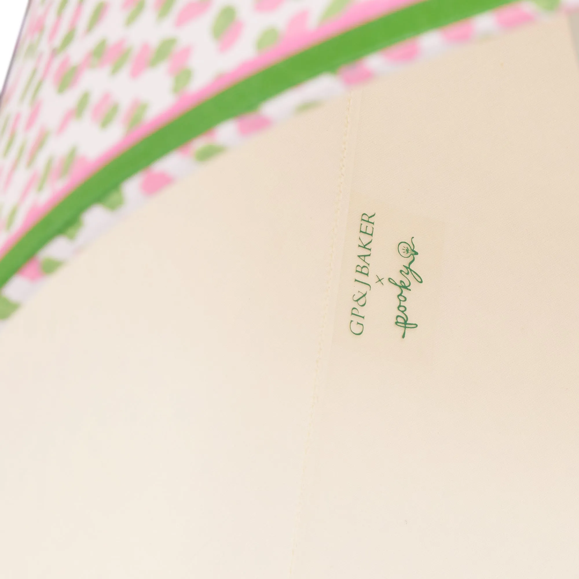 20cm empire shade in pink and green Polka Dot paper by GP & J Baker