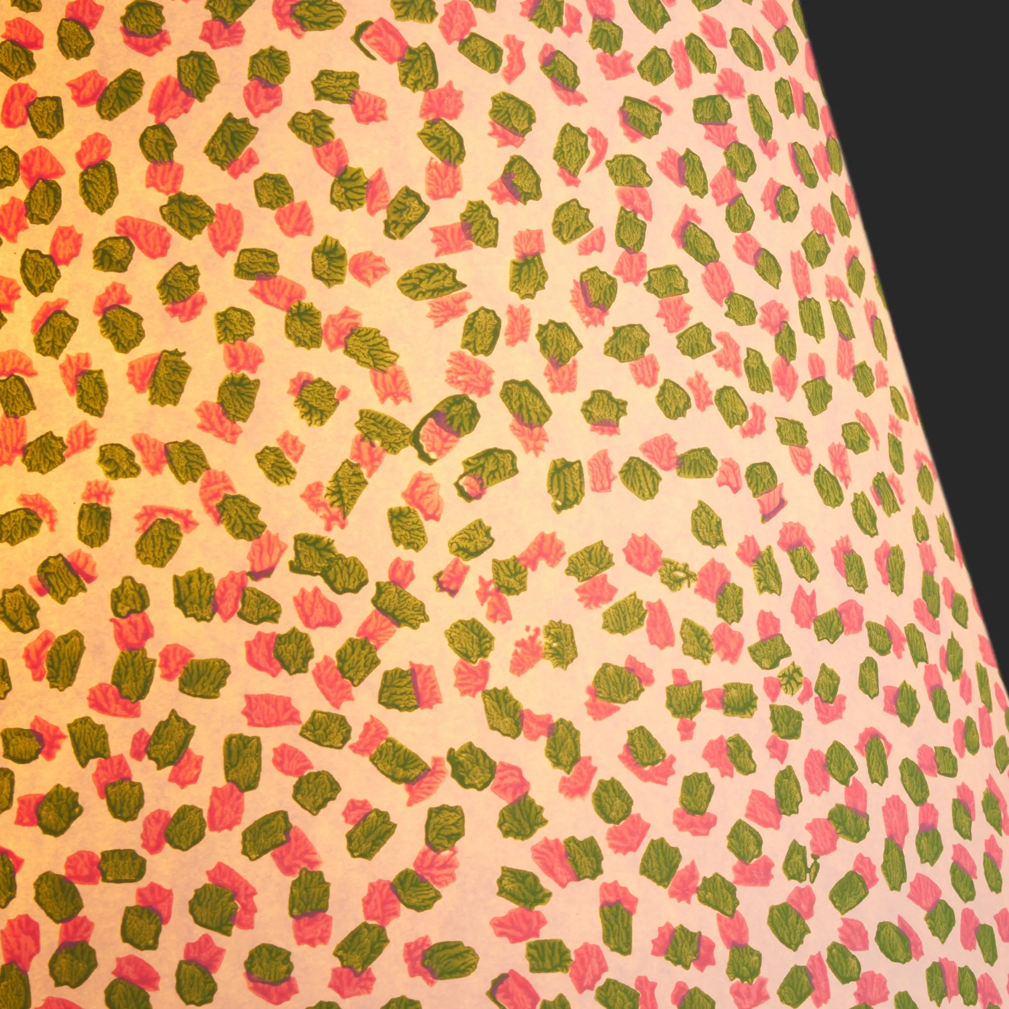 20cm empire shade in pink and green Polka Dot paper by GP & J Baker