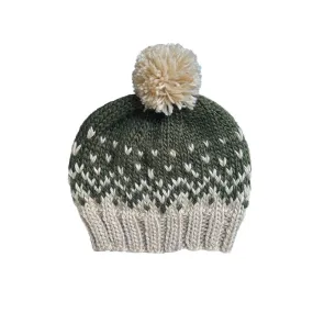 Acorn Kids: Snowflake Beanie Khaki and Oatmeal