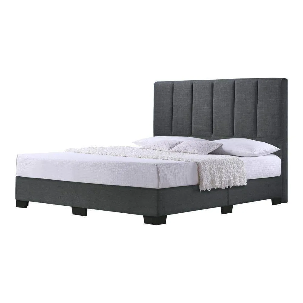 Adamsen Bedframe (Water Repellent)   Somnuz™ Comforto Bamboo Fabric Latex Individual Pocketed Spring Mattress Package