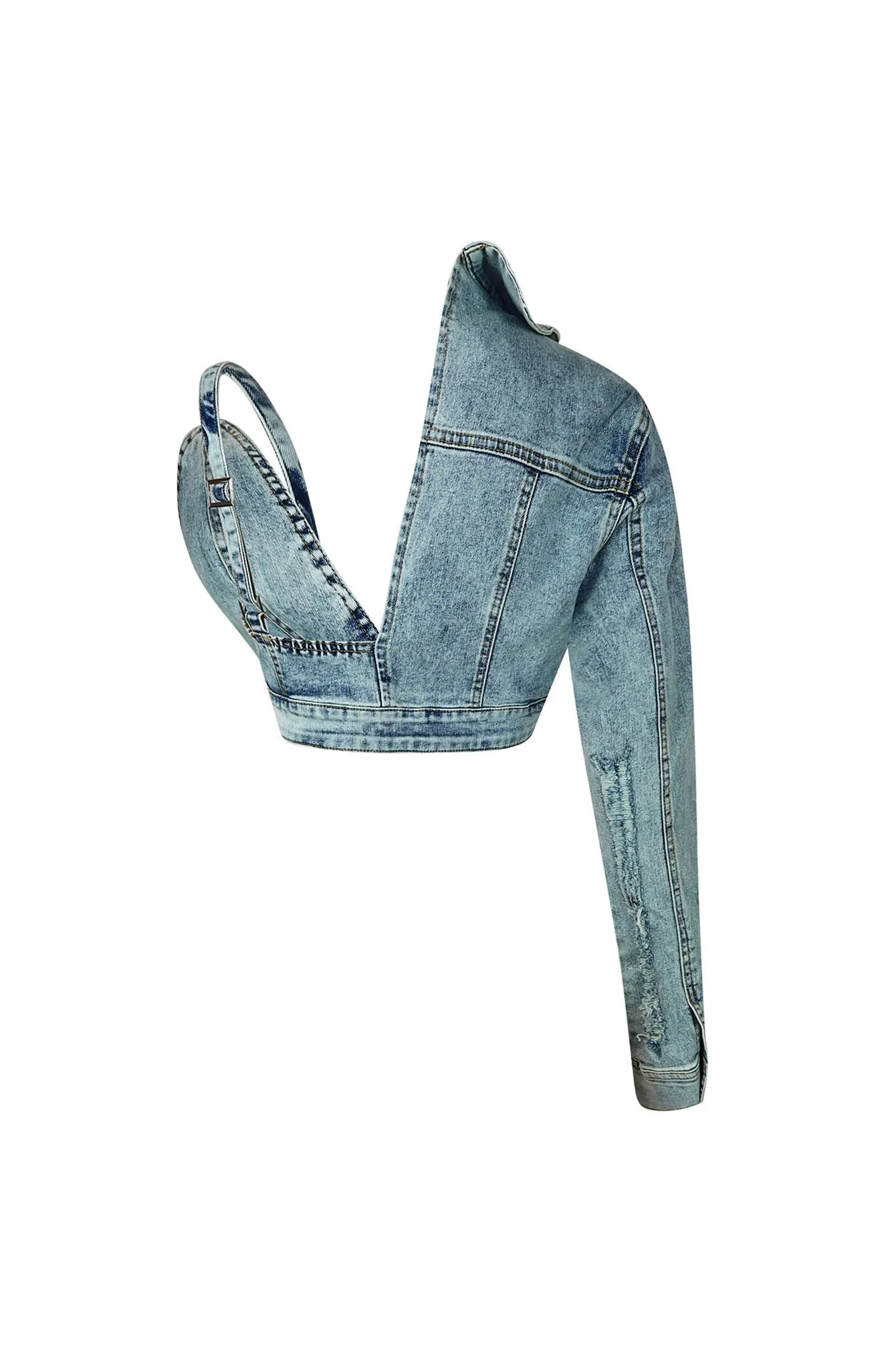 Ajay Unbalanced Denim Top