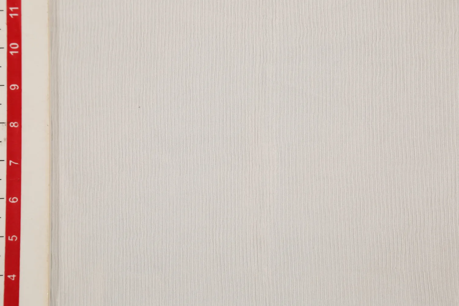 Antique White Plain Pleated Cotton Polyester Blend Fabric