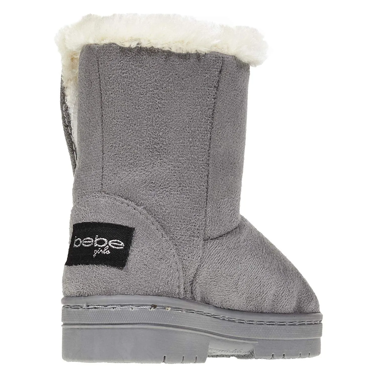 bebe Toddler Girls Winter Boots Fur Trims Slip-On Mid-Calf Fashion Shoes