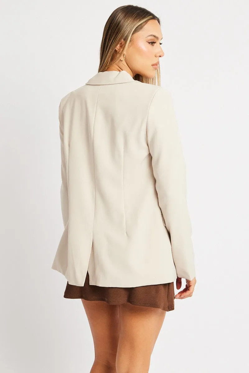 Beige Smart Blazer