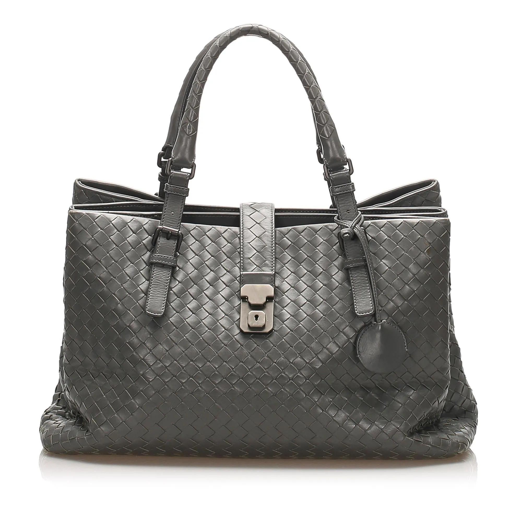 Bottega Veneta Intrecciato Roma Leather Tote Bag (SHG-12351)