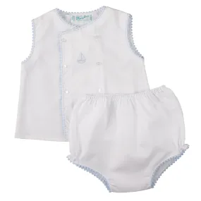 Boy's Sailboat Diaper Set