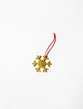 Brass Ornament Snowflake D