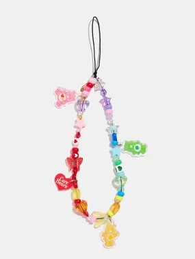 Care Bears x Skinnydip Rainbow Beaded Phone Strap