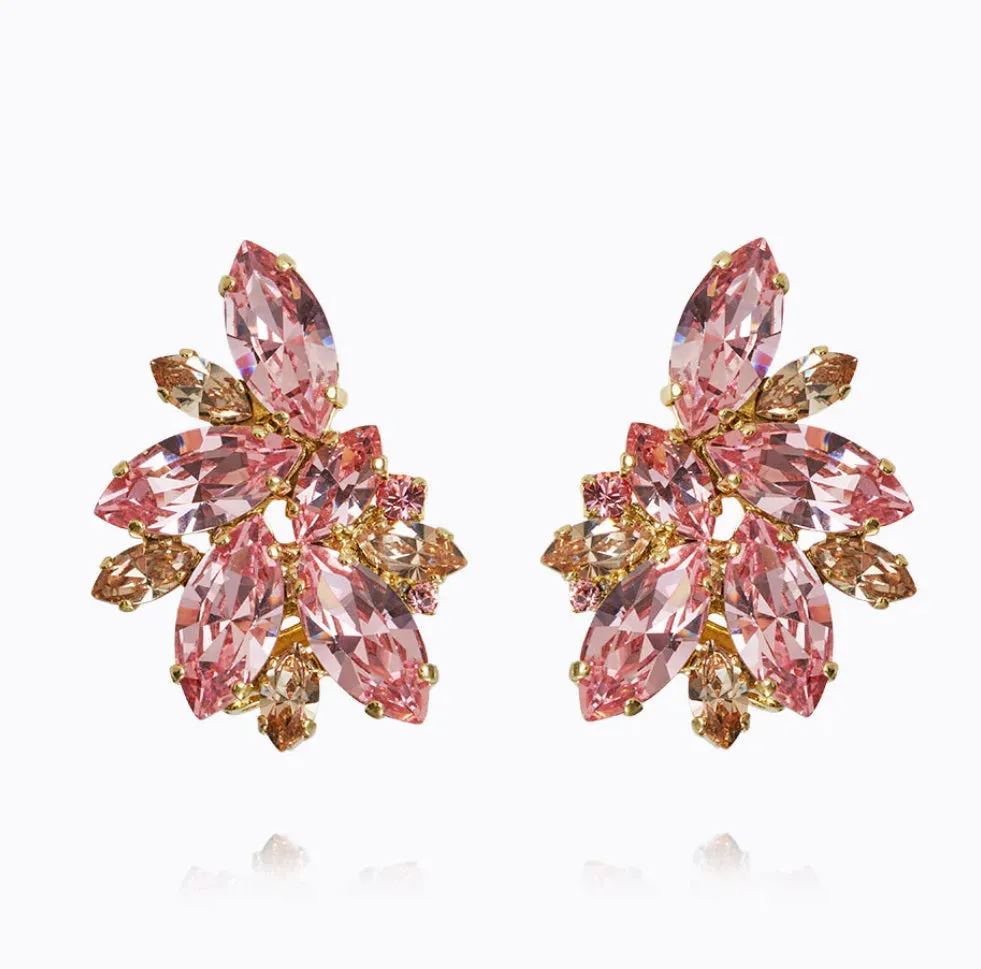 Caroline Svedbom Iris Ear Cuffs Gold/Light Rose/Silk