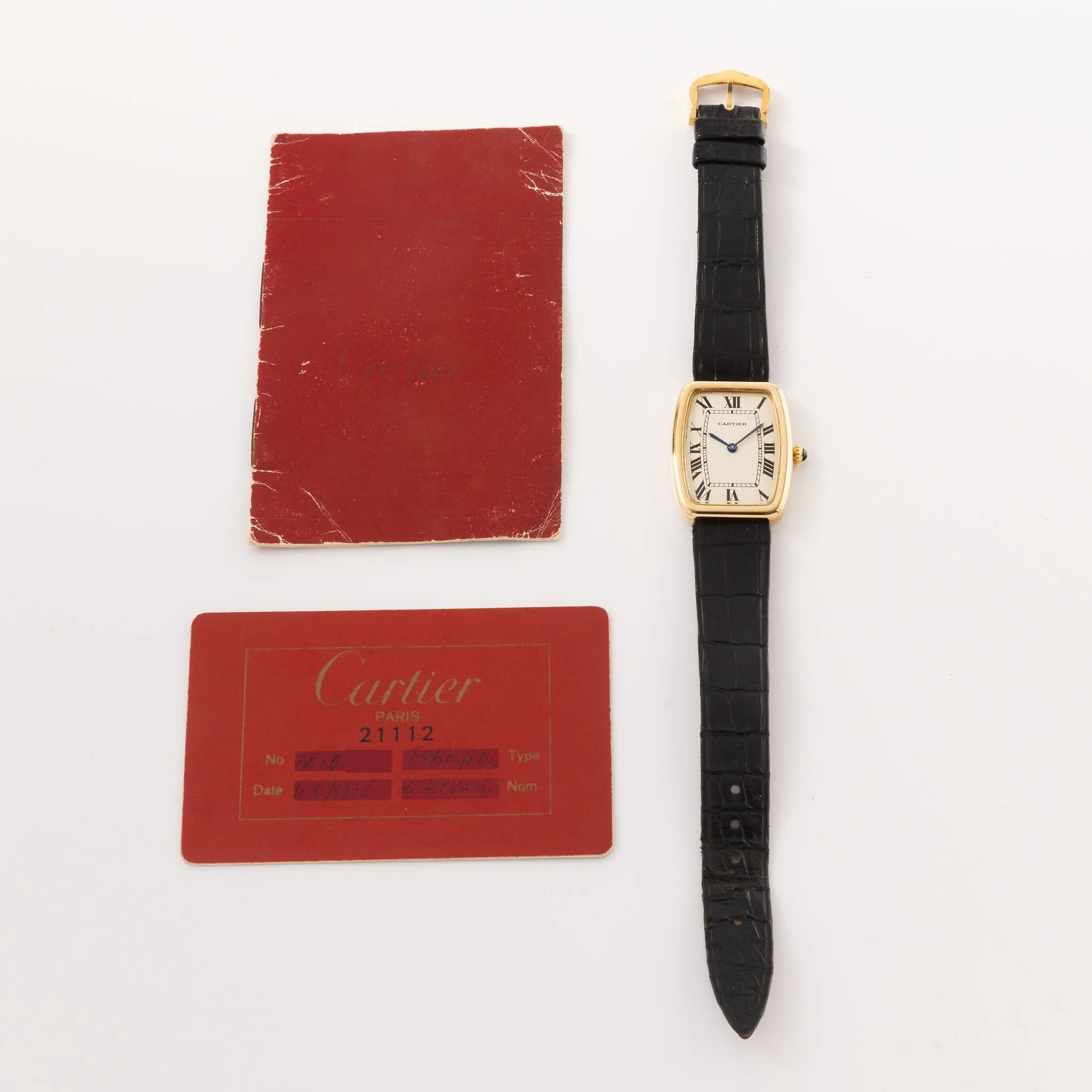 Cartier Tonneau Fabergé 7810 18k Yellow Gold