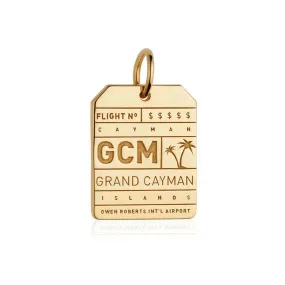 Cayman Islands GCM Luggage Tag Charm Gold