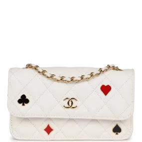 Chanel Monaco Wallet on Chain WOC White Caviar Gold Hardware