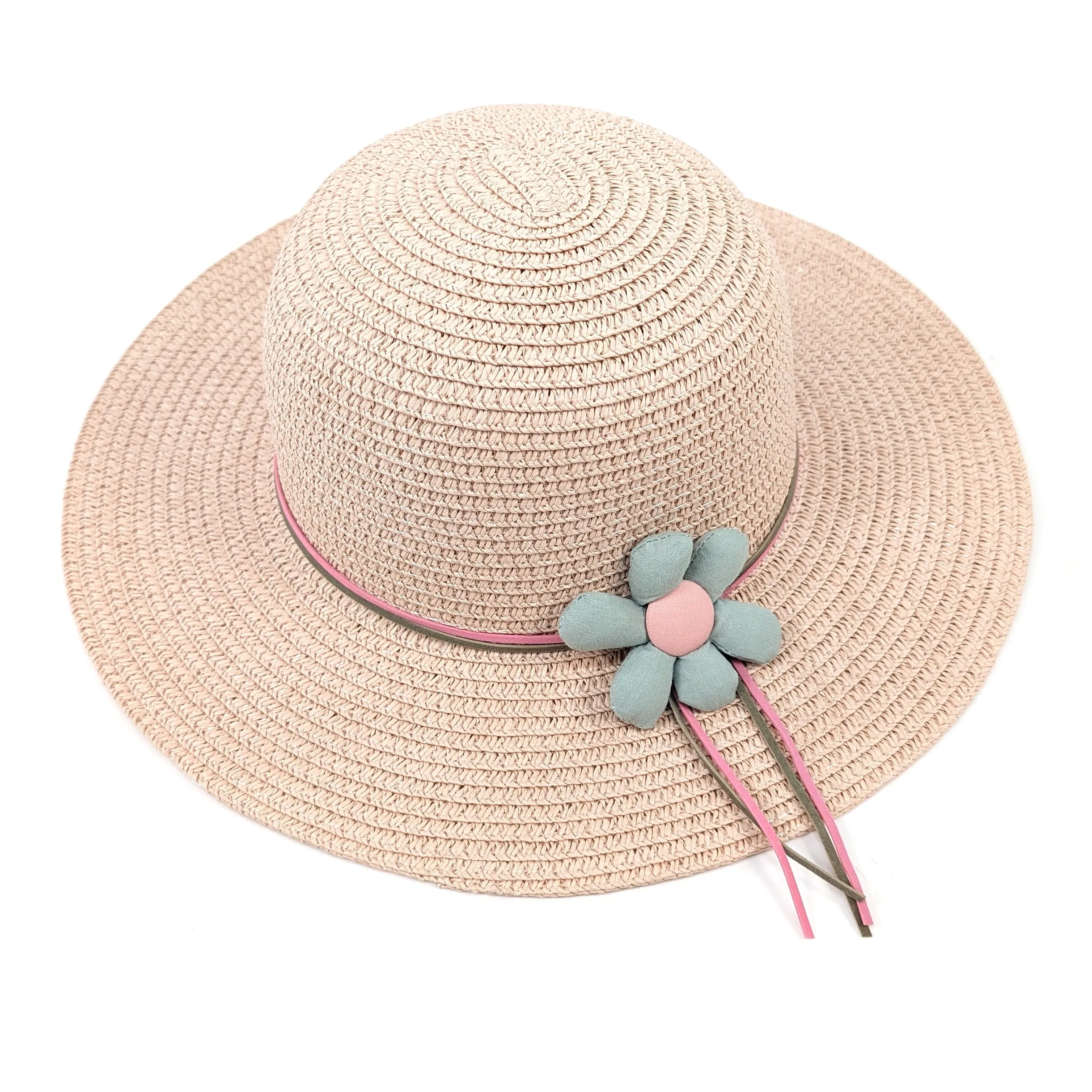 Childrens Foldable Hat - Pink Flower