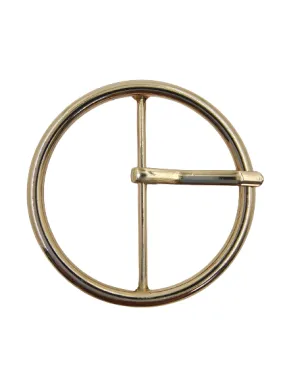 Classic Round Gold Alloy Prong Buckle