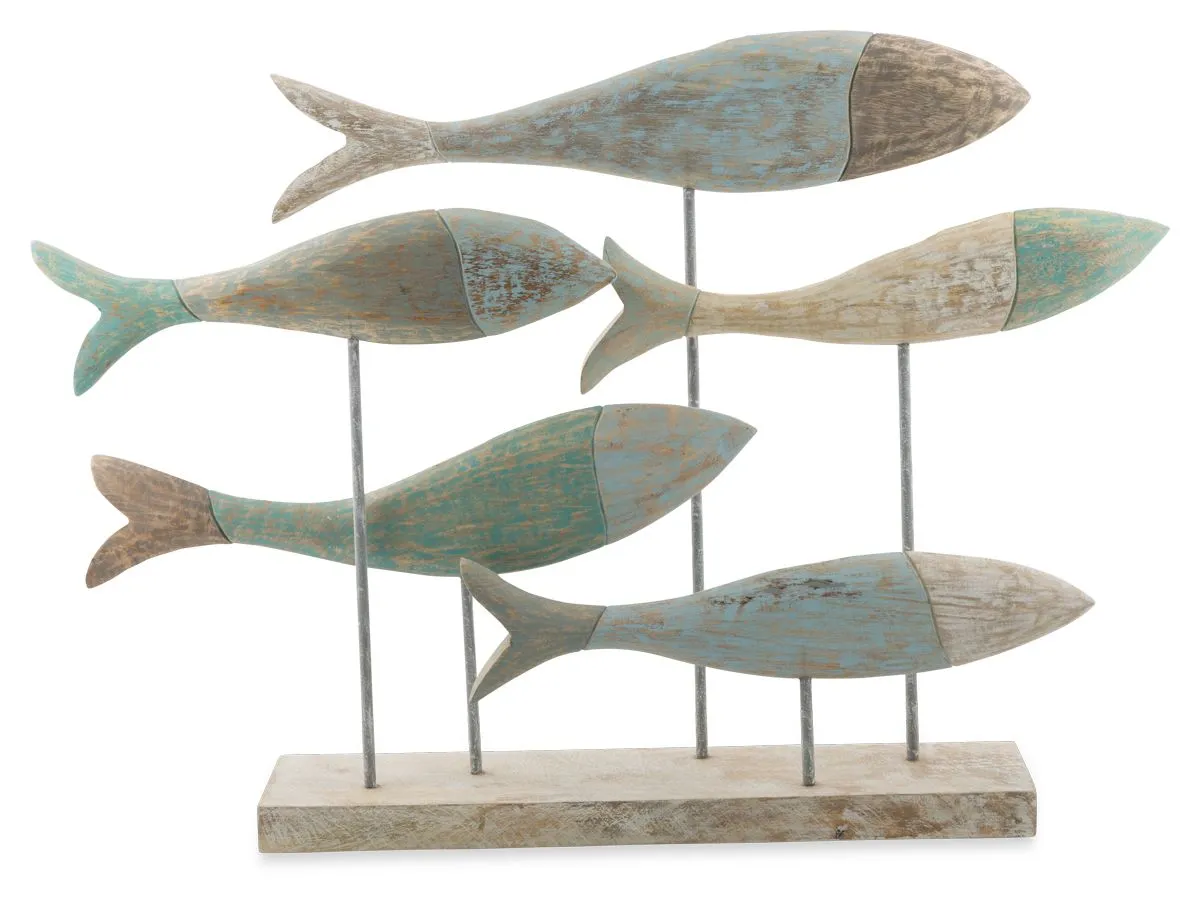 Cottesloe Washed Mango Wood Fish Sculpture