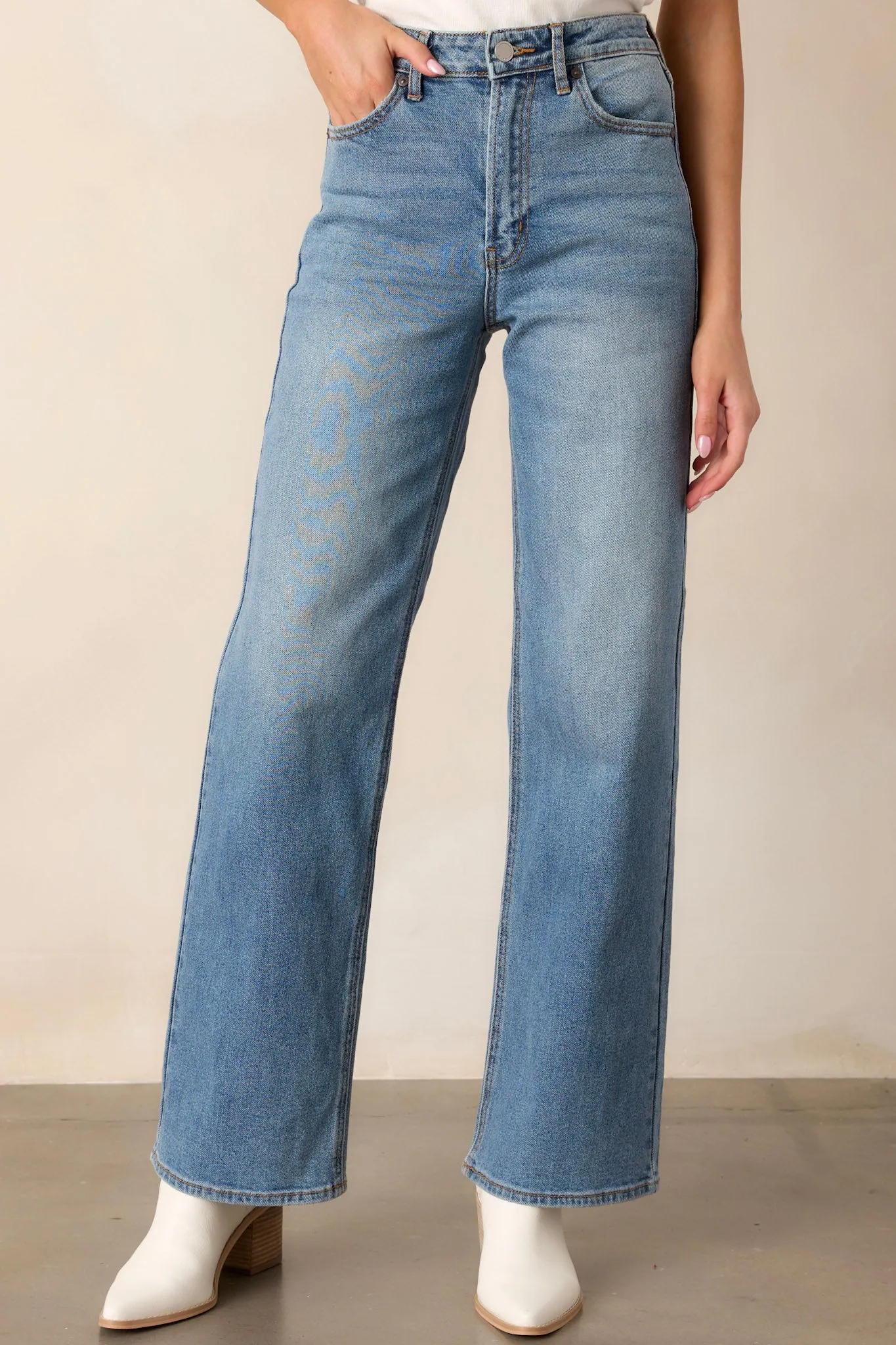 Day Dreaming Medium Wash Wide Leg Jeans