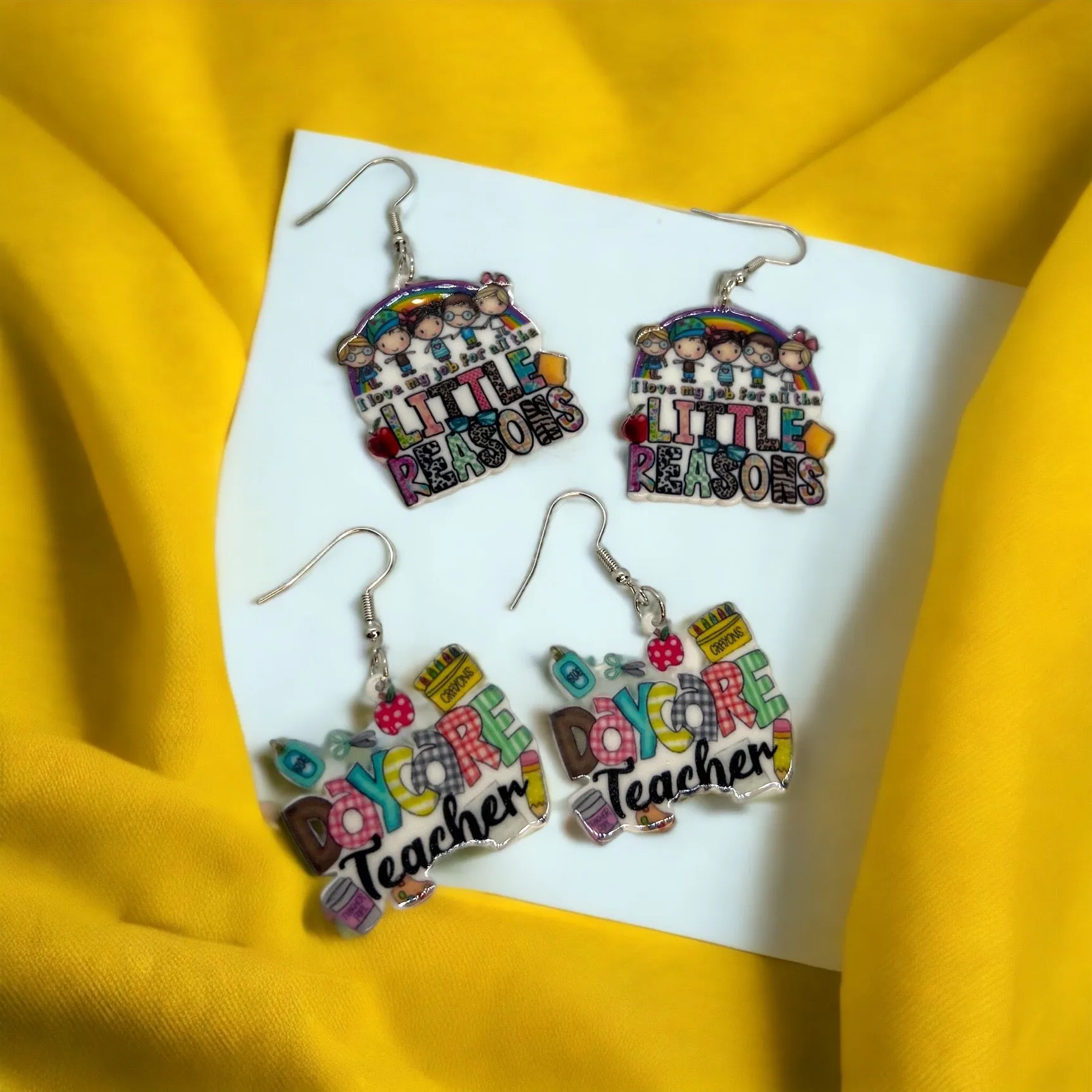 Daycare Teacher Earrings - Preschool Teacher, After School Care