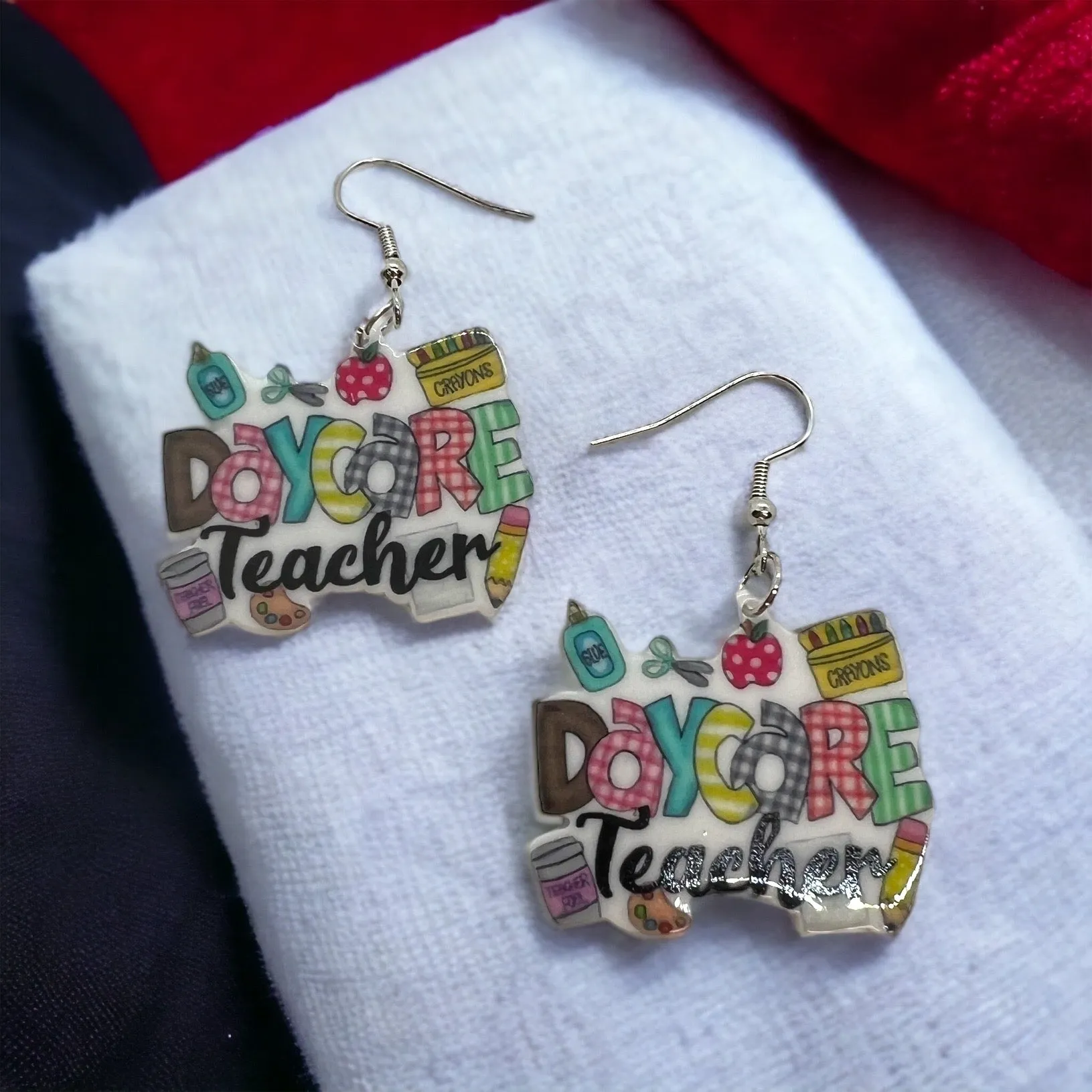 Daycare Teacher Earrings - Preschool Teacher, After School Care