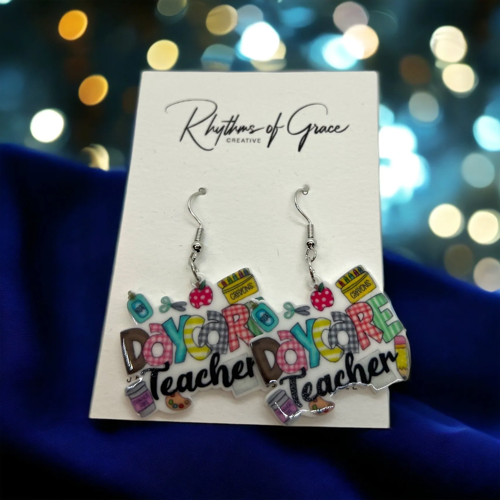 Daycare Teacher Earrings - Preschool Teacher, After School Care