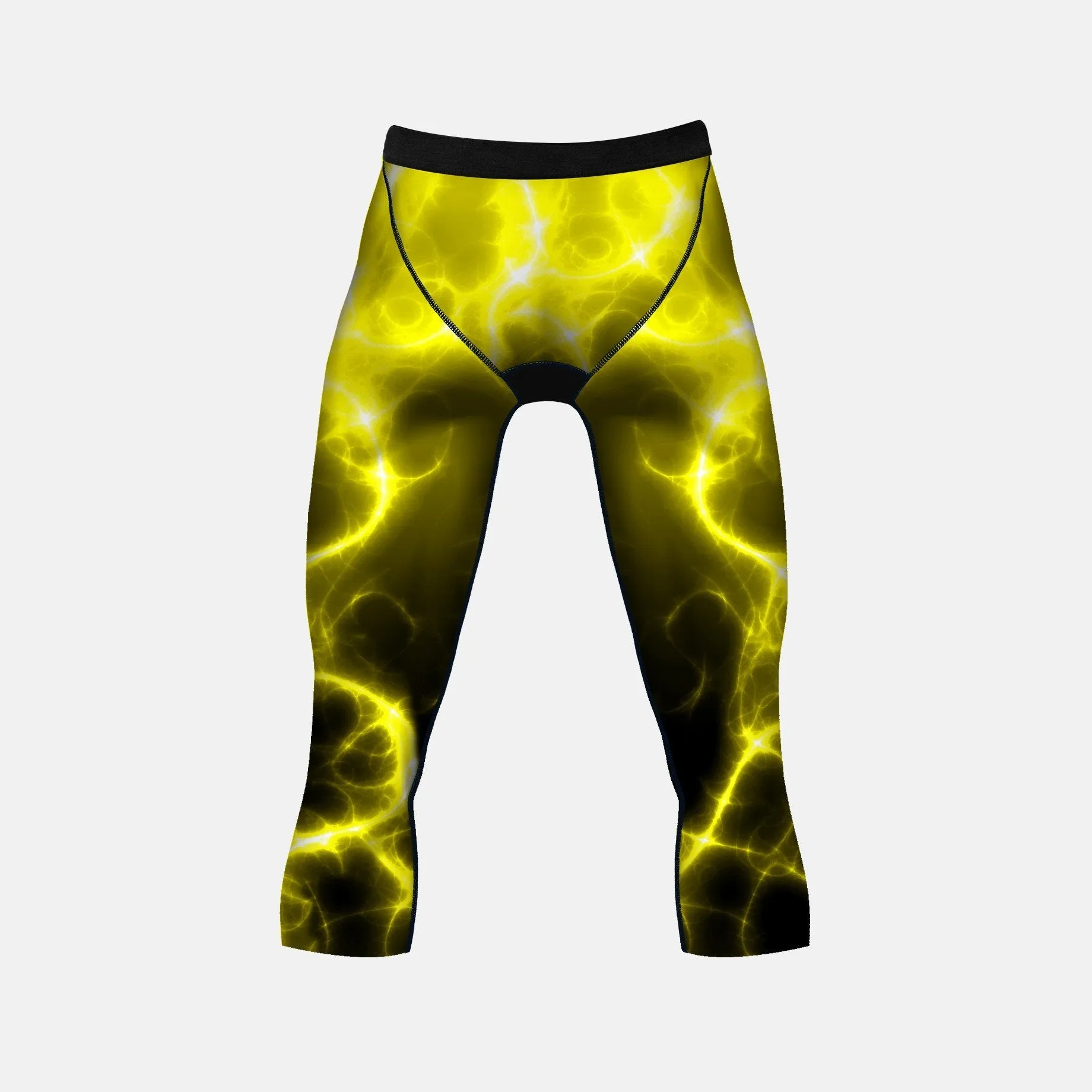 Electric Yellow Compression 3/4 tights / leggings