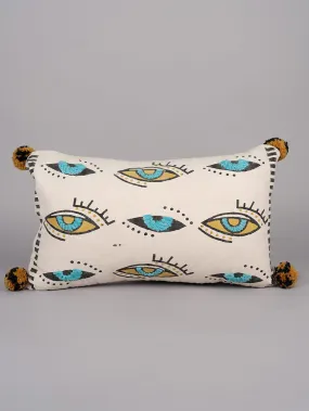 EYE OF SUNSHINE - BLOCK PRINTED LUMBAR CUSHION COVER