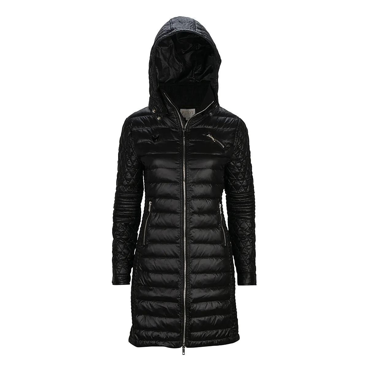 FLORENCE BIKER PUFFER TRENCH - BLACK