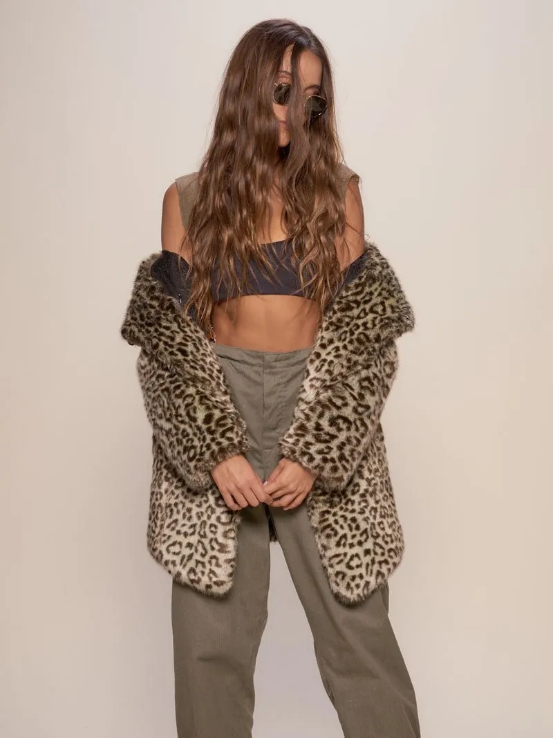 Forest Leopard Luxe Classic Faux Fur Coat | Women's