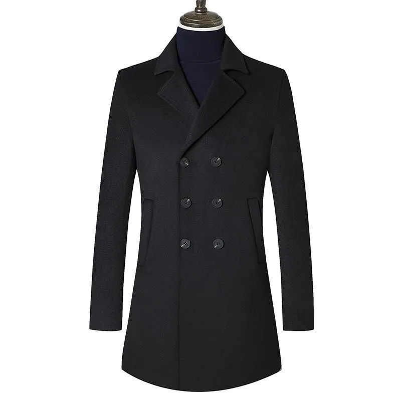 Gentlemen Double Breasted wool coat #003