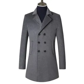 Gentlemen Double Breasted wool coat #003