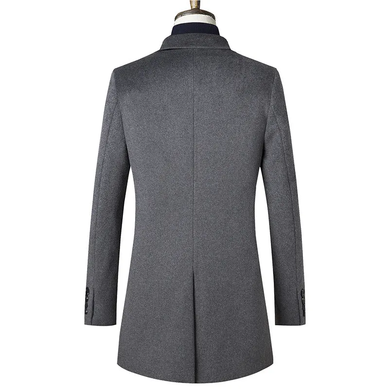 Gentlemen Double Breasted wool coat #003