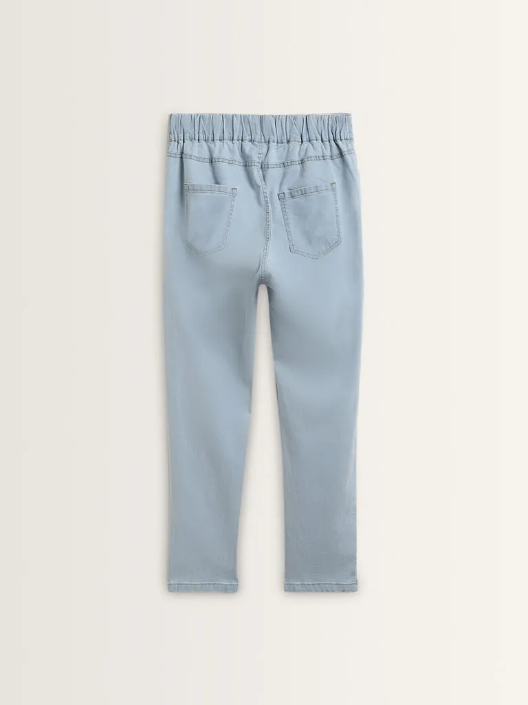 Gia Light Blue Skinny-Fit Mid-Rise Jeggings