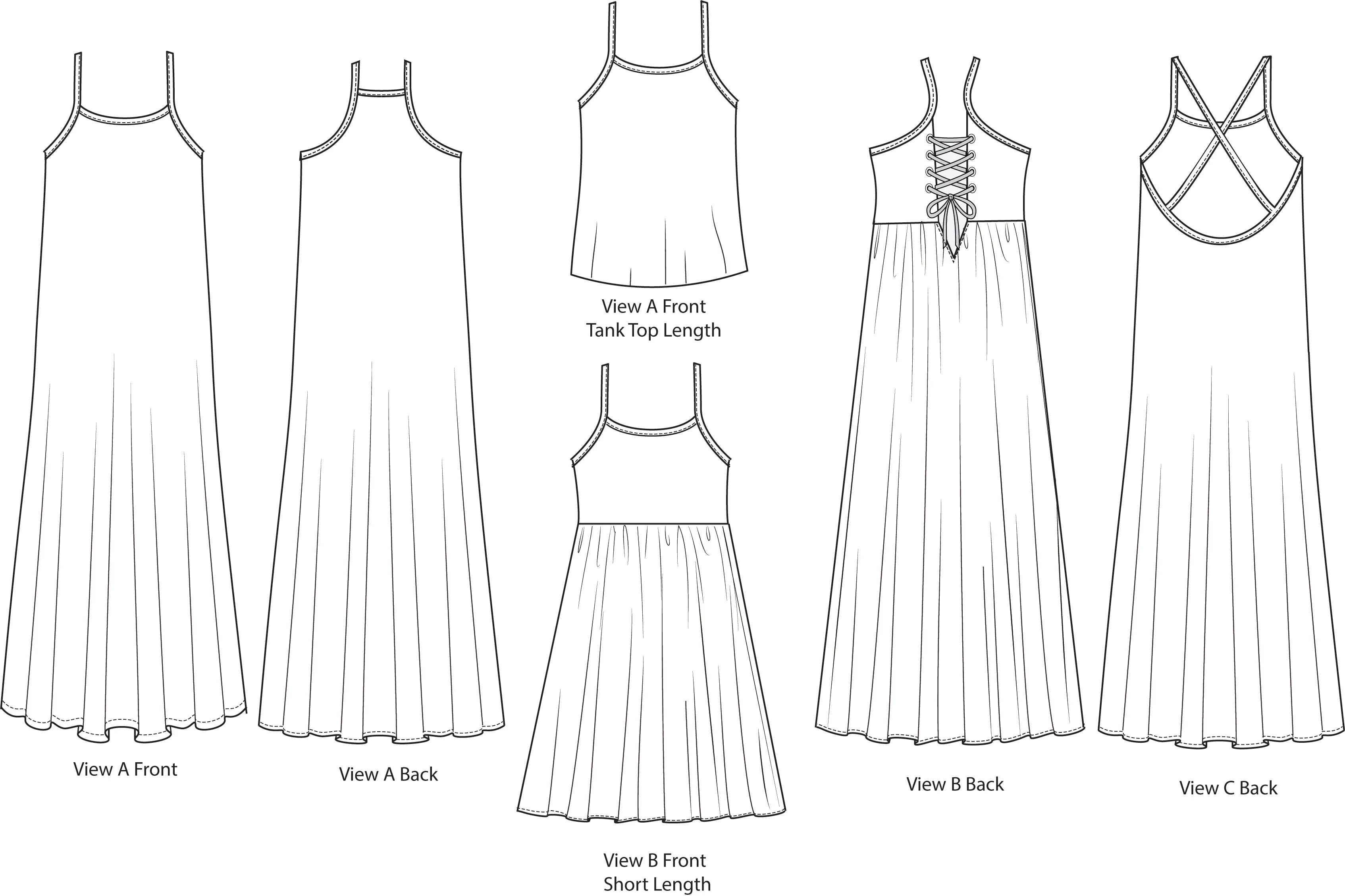 Havana Dress and Top PDF Sewing Pattern Sizes B - M