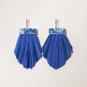 Hechizo - Tassel Cage Earrings - Blue Swirl