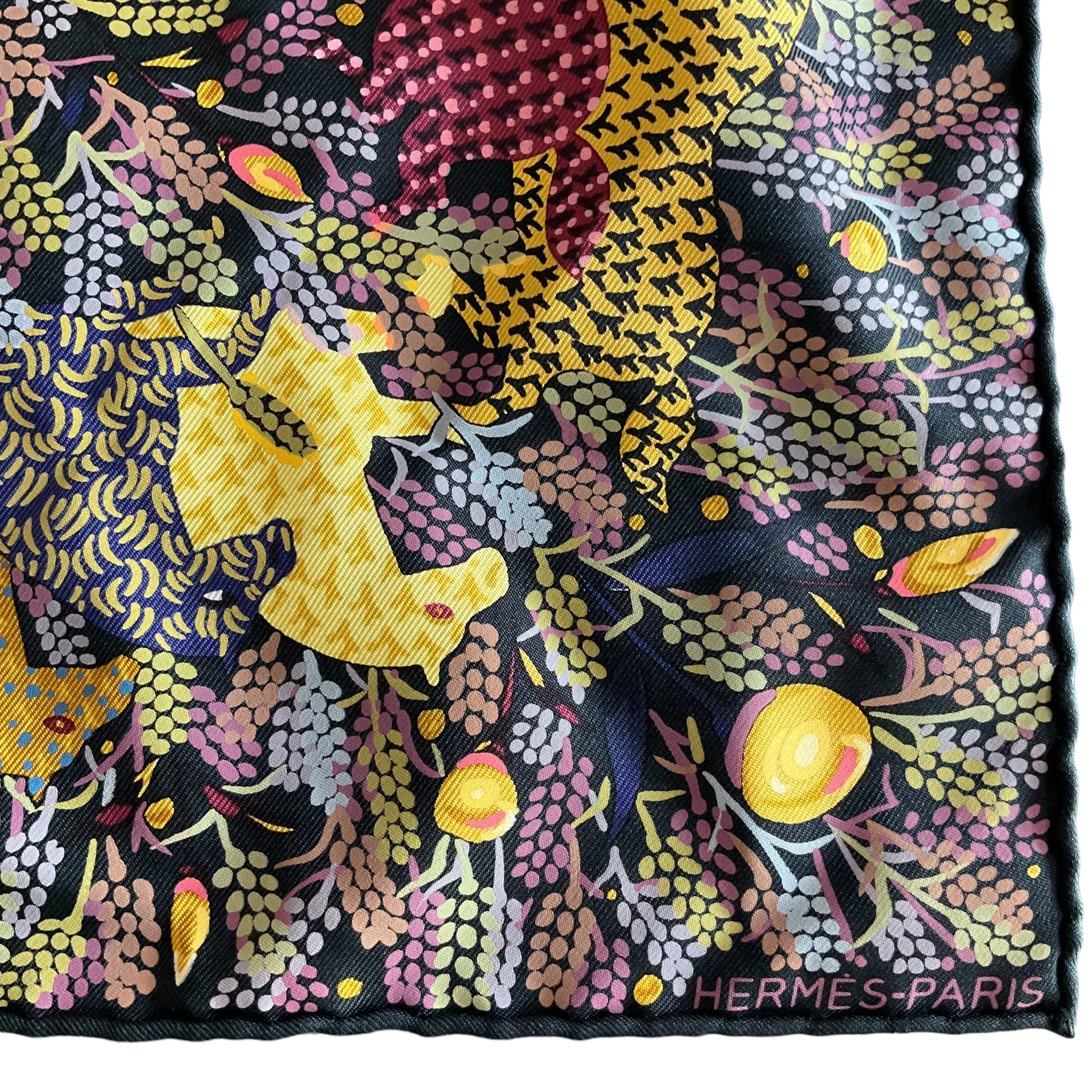 Hermes Cavale Joyeuse Pocket Square Scarf