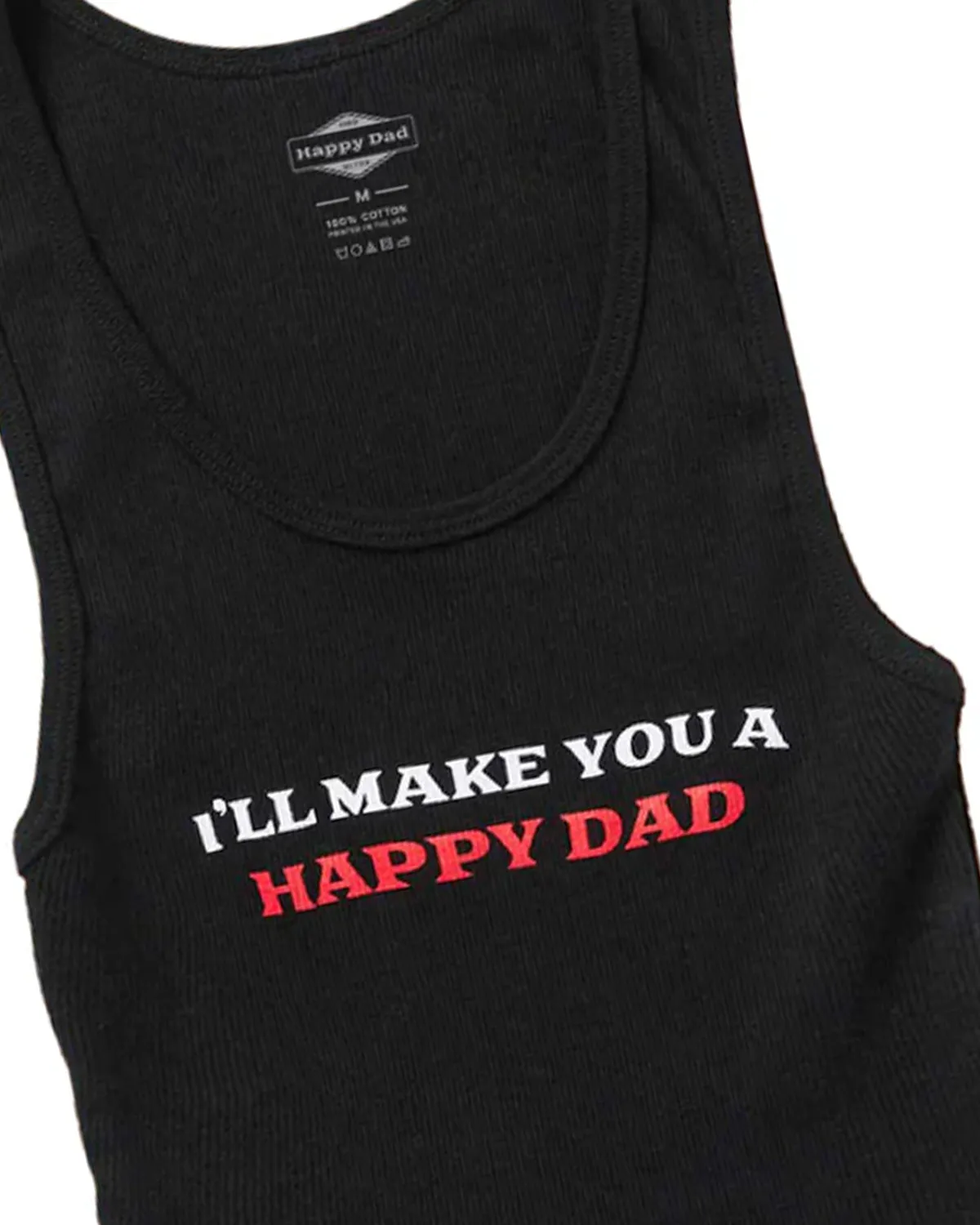 I'll Make You A Happy Dad Crop Tank (Black)