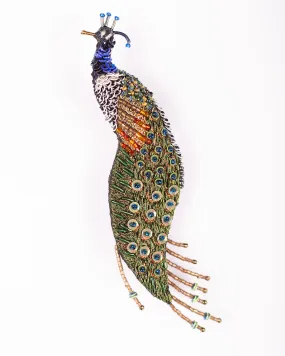 indian peacock brooch