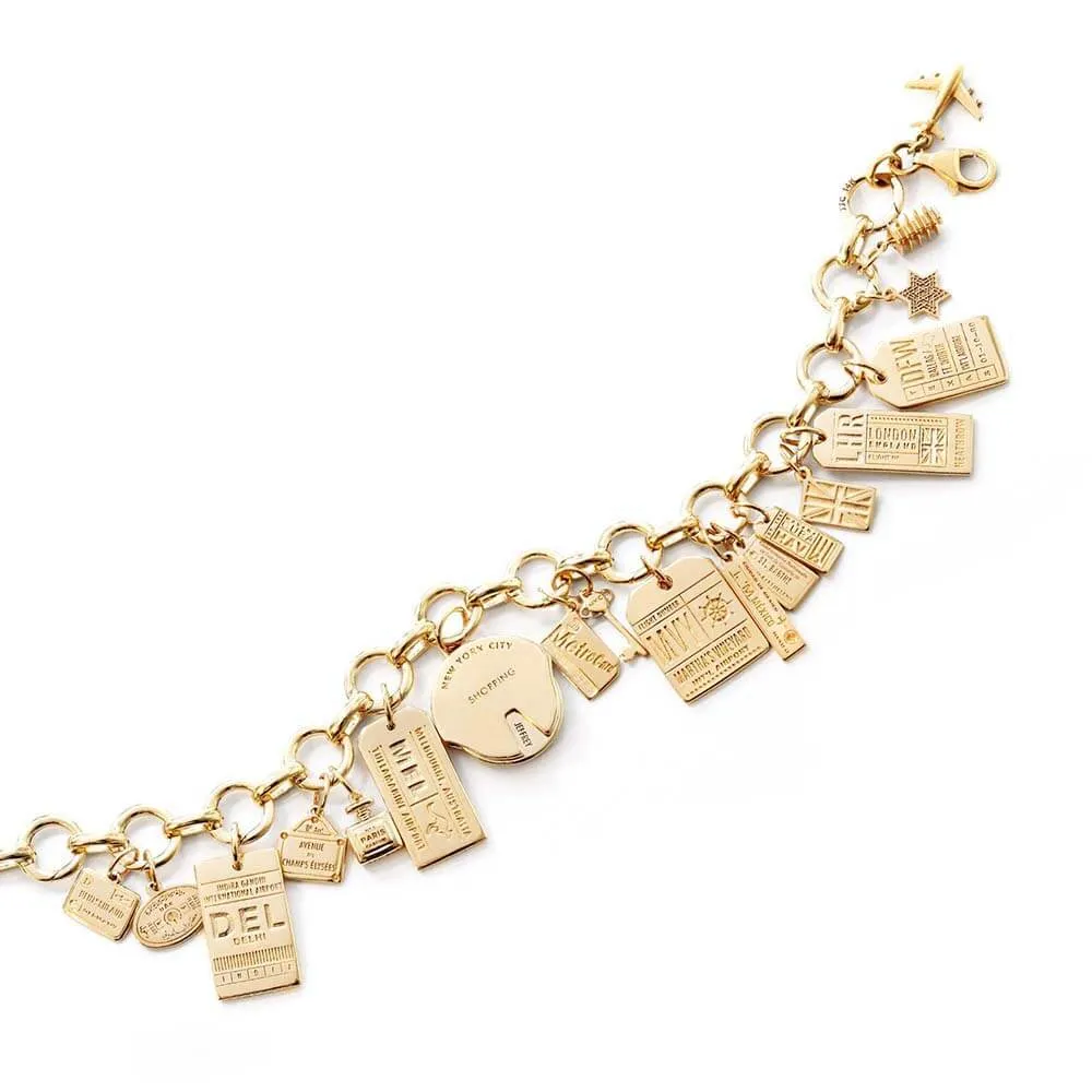 Infinity Link Charm Bracelet, Gold