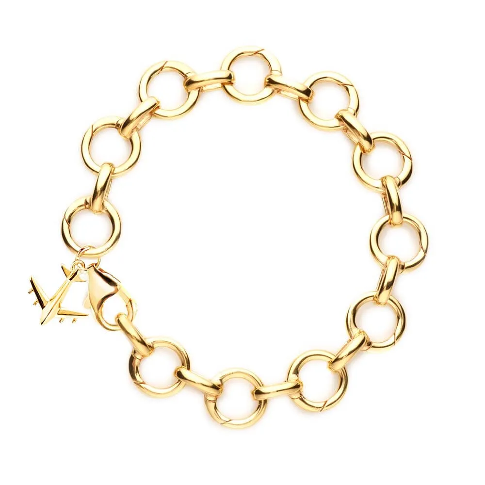 Infinity Link Charm Bracelet, Gold