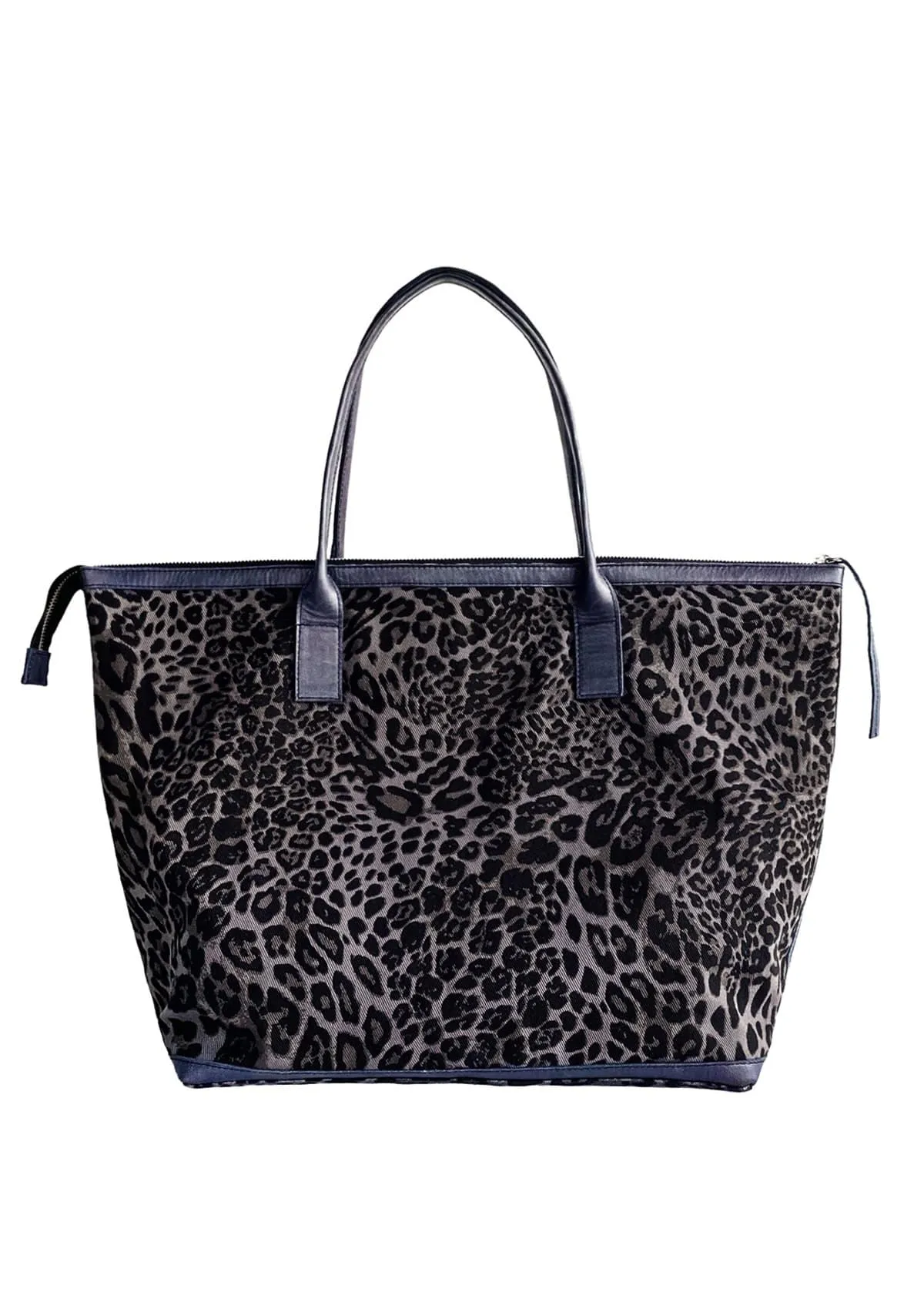 LEOPARD TOTE IN GREY