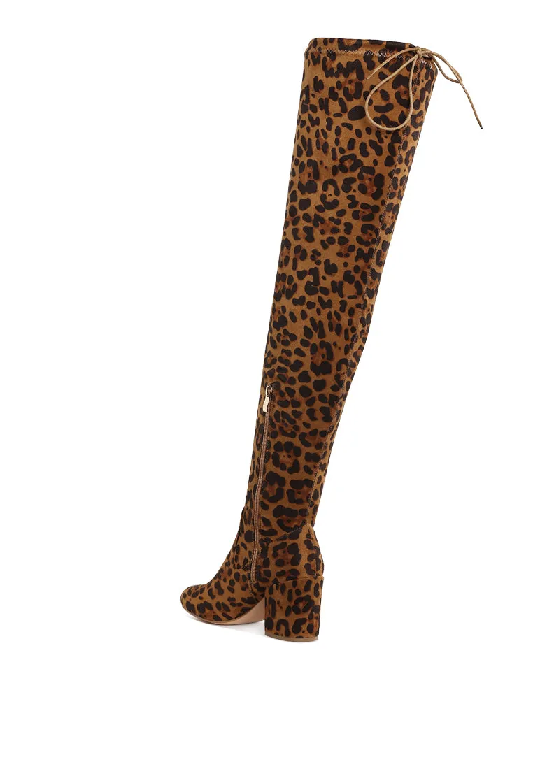 Liama Minimal Drawstring Detail Knee-High Boots