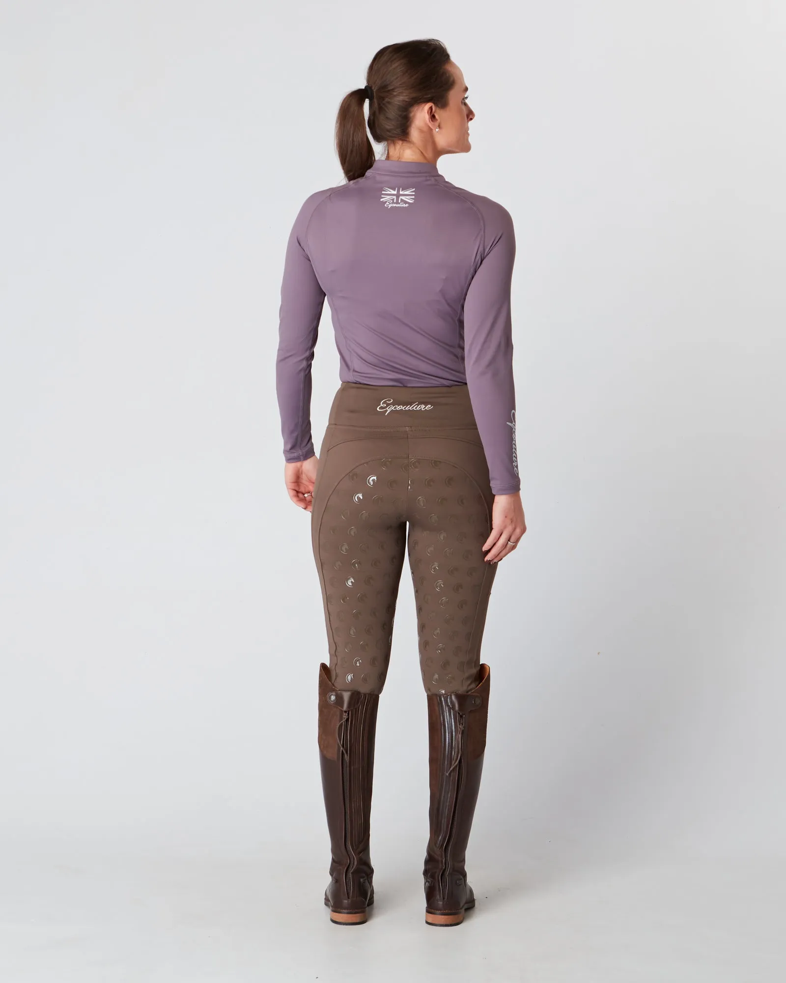 Long Sleeve Equestrian Base Layer - DUSTY MAUVE