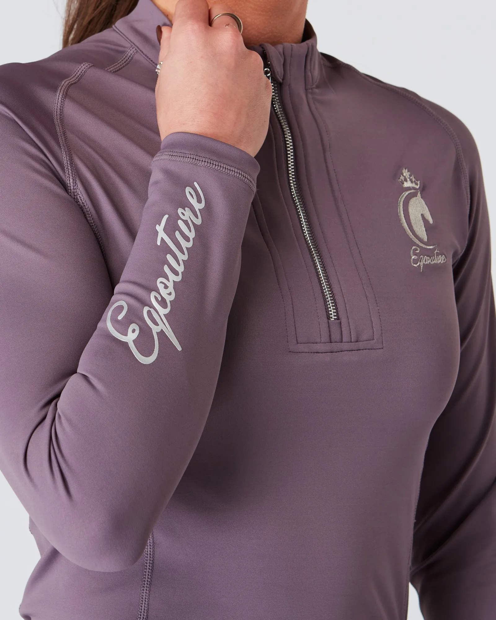 Long Sleeve Equestrian Base Layer - DUSTY MAUVE