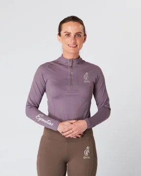 Long Sleeve Equestrian Base Layer - DUSTY MAUVE