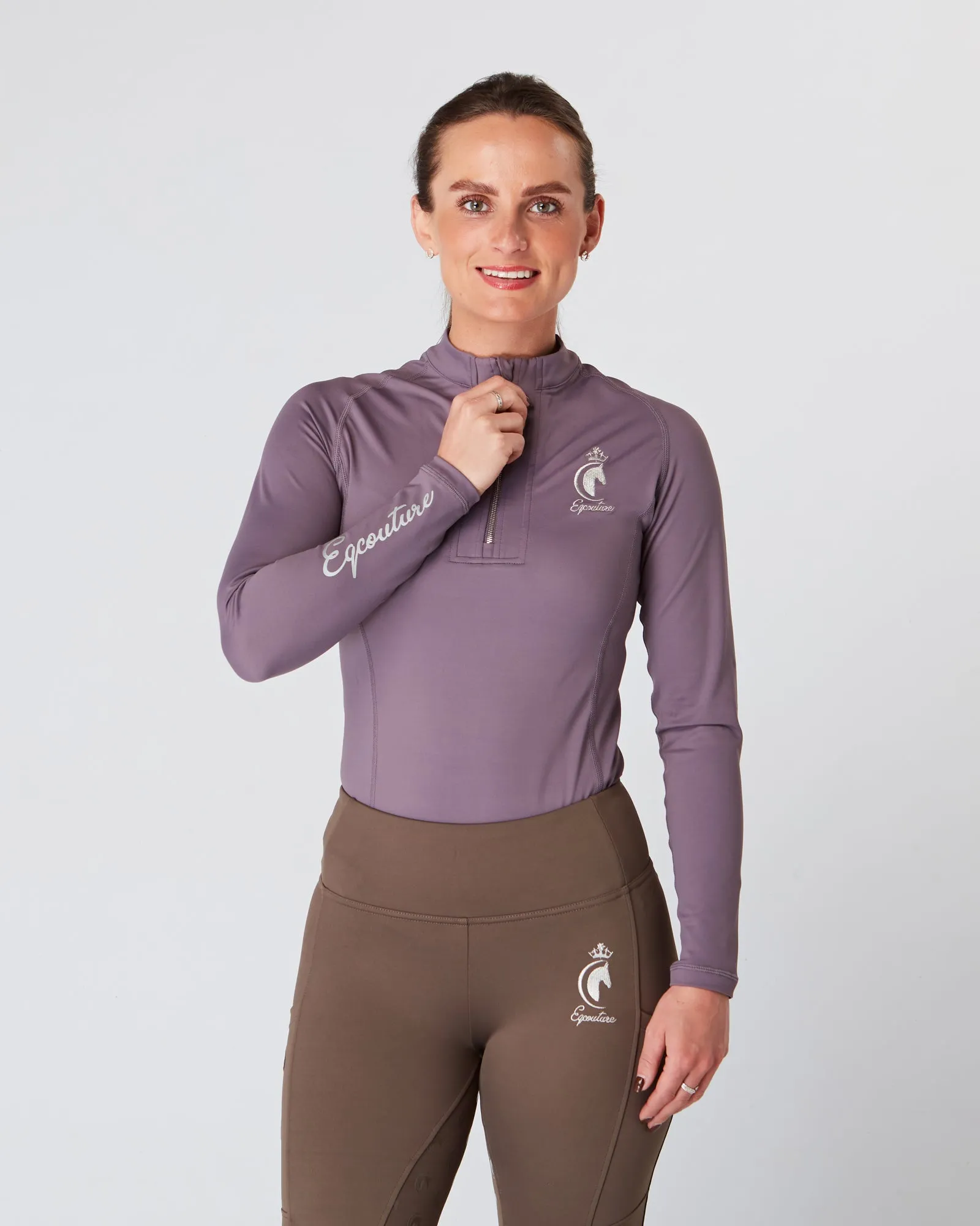 Long Sleeve Equestrian Base Layer - DUSTY MAUVE