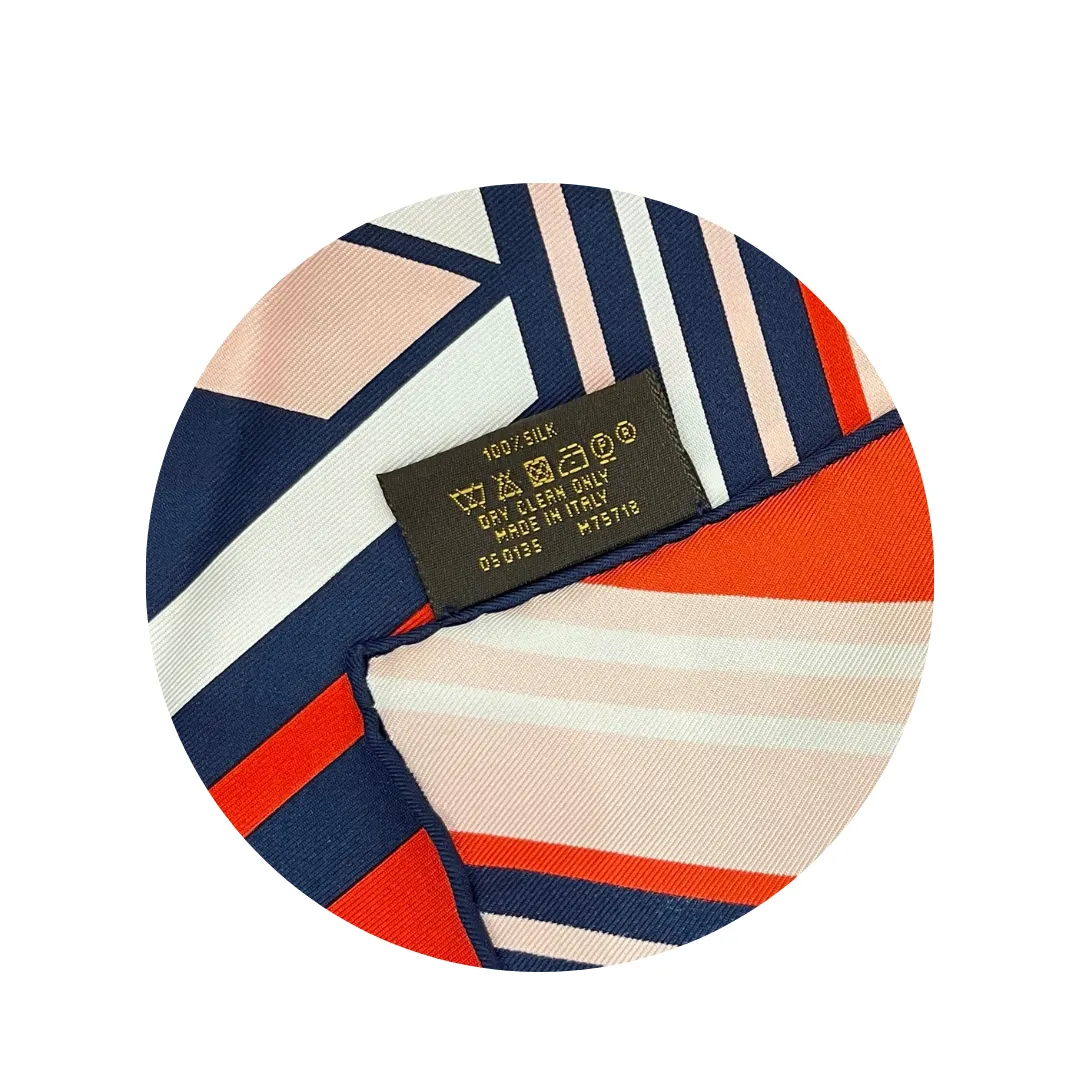 Louis Vuitton "V" Striped Silk Scarf