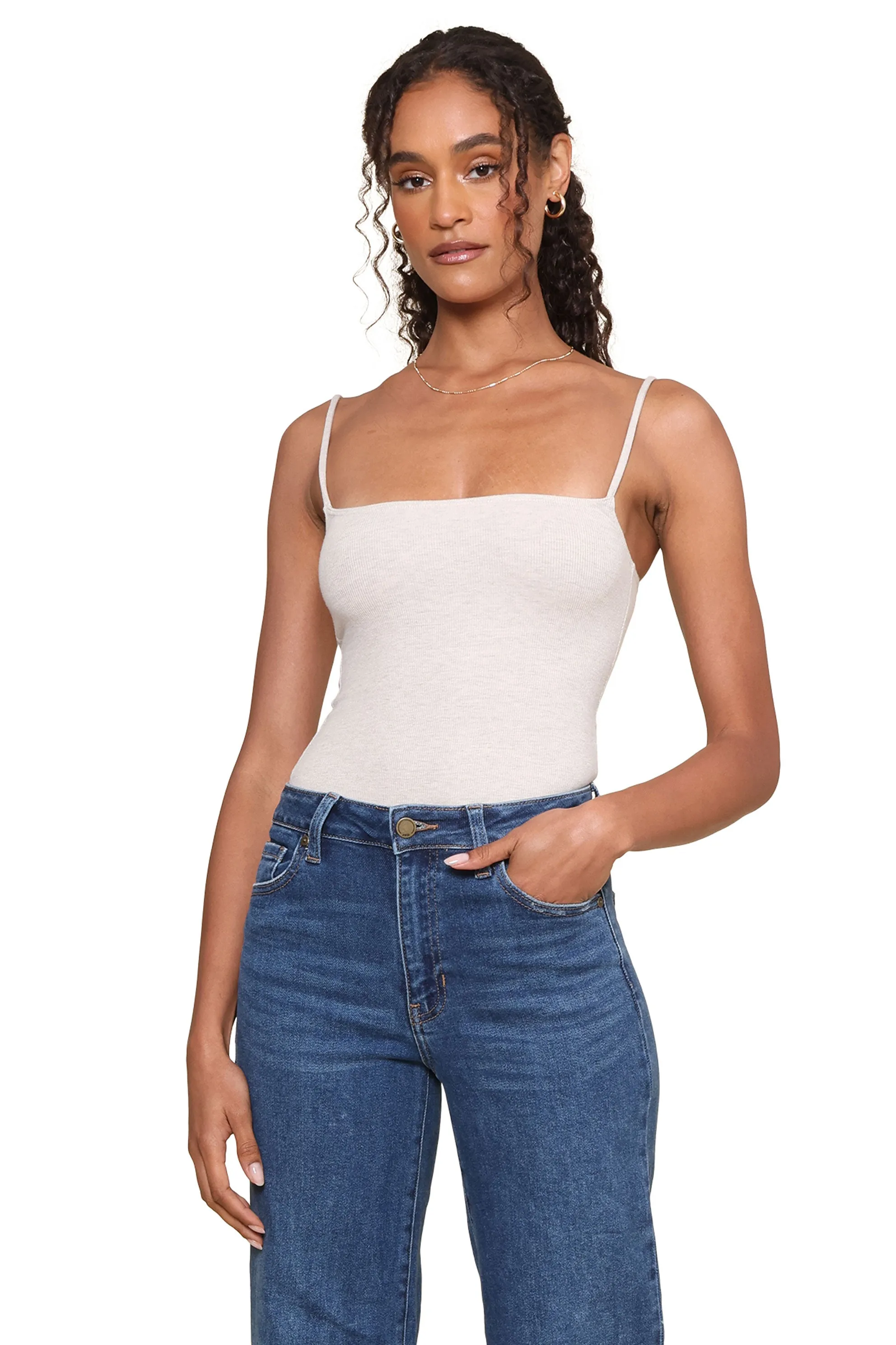 Lucille Ribbed Skinny Tank